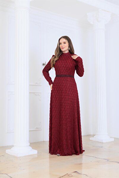 Modaviki Lina Evening Dress Burgundy Elb80