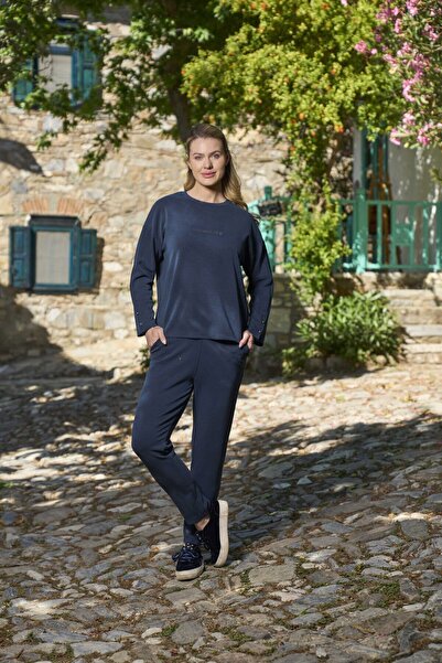 Cossy By Aqua Stone Printed Button Detail Women's Sports 2-Piece Suit Cossybyaqua 26116 Petrol-40