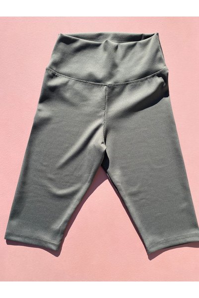 LEYNA BUTİK Shaping / Sculpting Laptop Sports Suit |   High Waist & Padded Crop Green