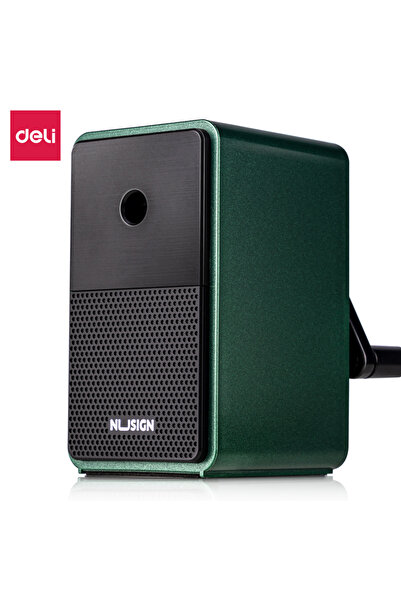 Deli Green Adjustable Pencil Sharpener with Long Lasting Blade Hand Crank Table Sharpeners Machine S