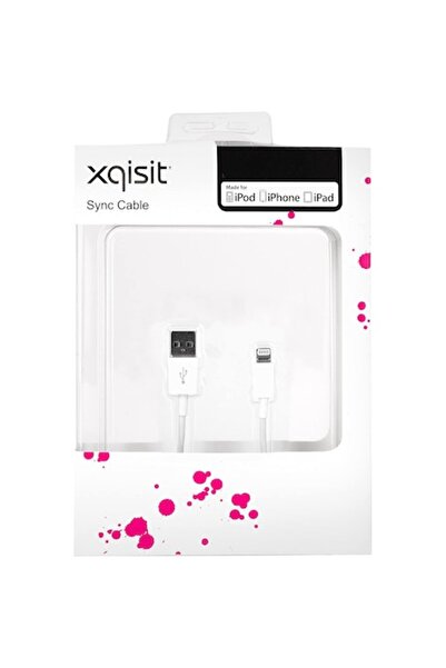 Xqisit USB charging and sync cable, Apple compatible, 1 m, white