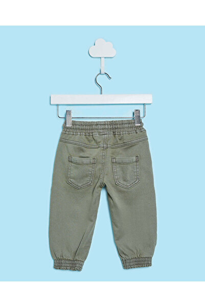 REDTAG Infant Boys Green Color Denim Joggers