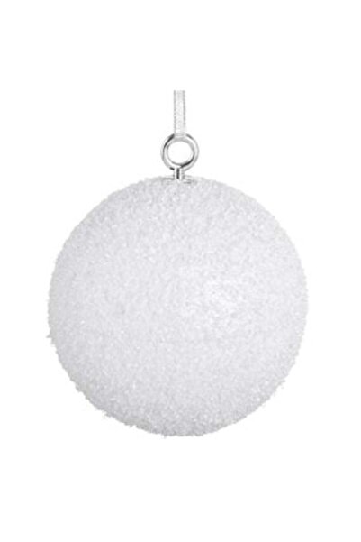 SHOPIENS Glob de Crăciun cu beteală albă Ø15 cm