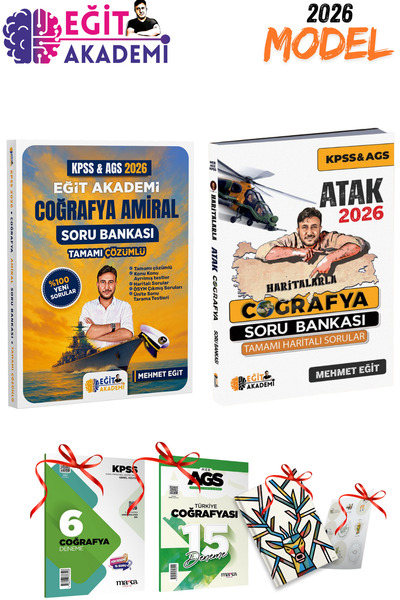 Eğit Akademi 2026 KPSS / AGS Mehmet Eğit Amiral Coğrafya Soru Bankası - Atak ...