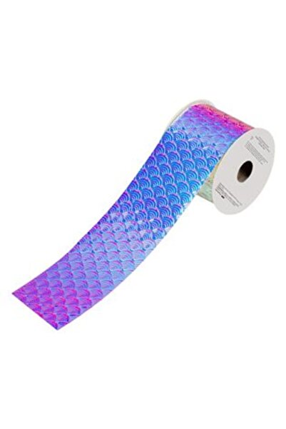 SHOPIENS Panglică iridescentă perlată pentru brad de Crăciun 5 m x 63 mm