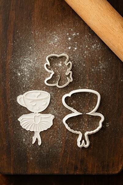 FrostBlack3d قالب كوكيز باليرينا كابوتشينو وترالاليري ترالالا