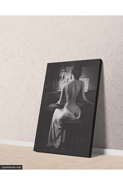 CeSht Woman Playing Piano One Piece Canvas, Canvas Painting