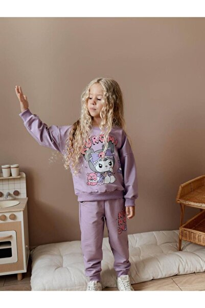 YİGİT BUTİK Character Patterned Girls' Top and Bottom Set