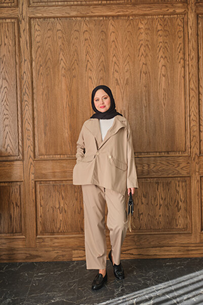 LOCCO Women's Jacket Suit Cream