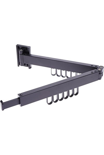 Home Dwell حامل شماعات ملابس قابل للطي مثبت على الحائط – ذراع دوارة بخطافات م...