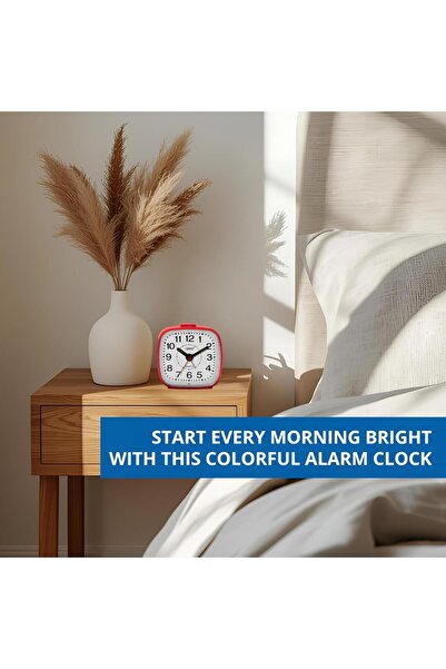 Orpat Beep Alarm Analog Clock – Small Size (7.18 x 3.3 x 6.8 cm) – Classic Red