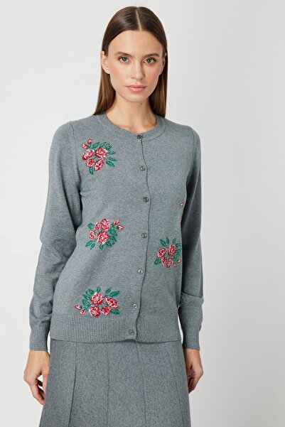 ON Floral Embroidered Knitwear Cardigan