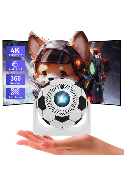 OEM AOKANG JY360 VideoProjector, Android 13, Wi-Fi 6, Bluetooth 5.0, 4K UltraHD Support, Netflix