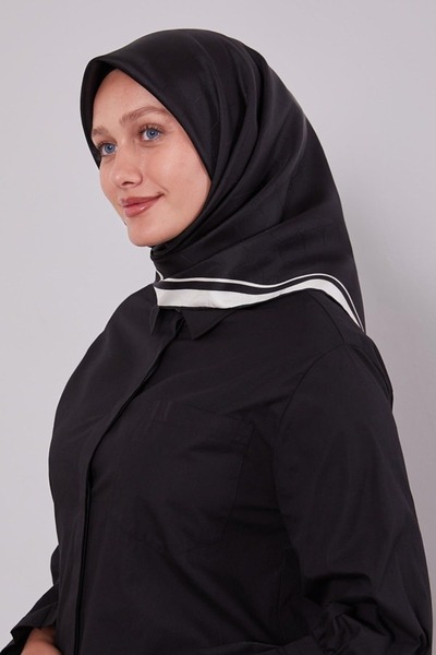 Levidor Monogram Silk Scarf with Edge Stripe 13