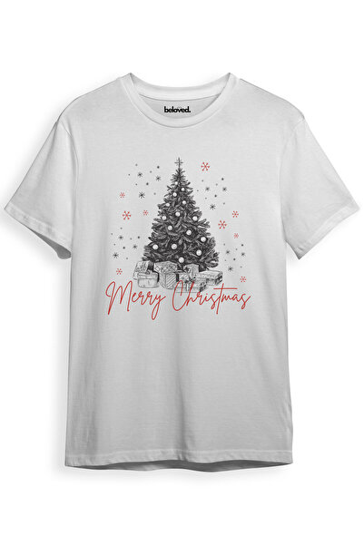 beloved.co Christmas Christmas Tree and Gifts Themed 100% Cotton Regular Fit Unisex T-Shirt
