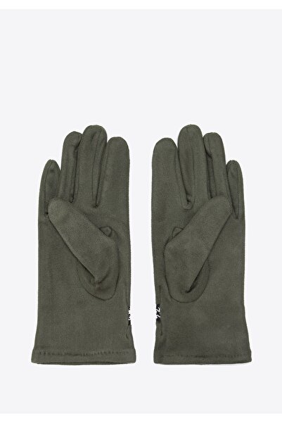 Wittchen Mănuși de damă cu finisaj Houndstooth, verde închis, poliester verde...