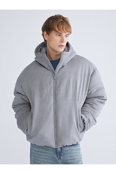 LC Waikiki Rmz Gi̇yi̇m Farkiyla Comfortable Fit Hooded Men's Coat
