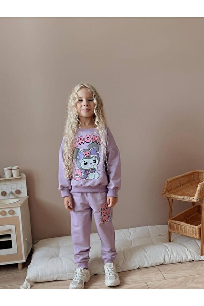 YİGİT BUTİK Character Patterned Girls' Top and Bottom Set