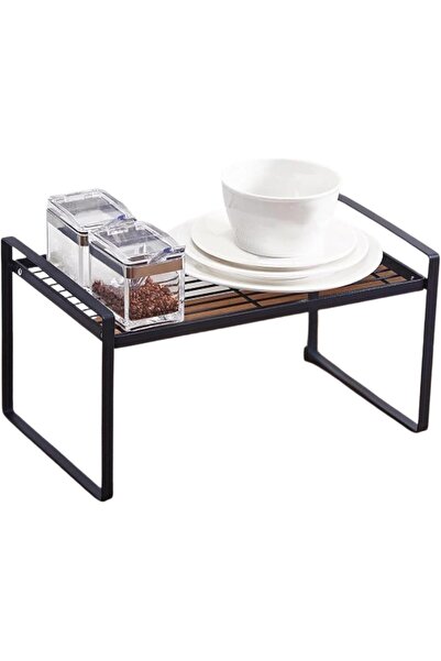 Home Dwell Kitchen Cabinet Organizer, 32cm - Black Wire Rack