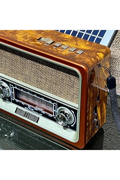DLC Vintage radio with rechargeable and solar power