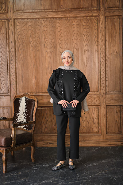 LOCCO Women's Stone Accessory Set Black