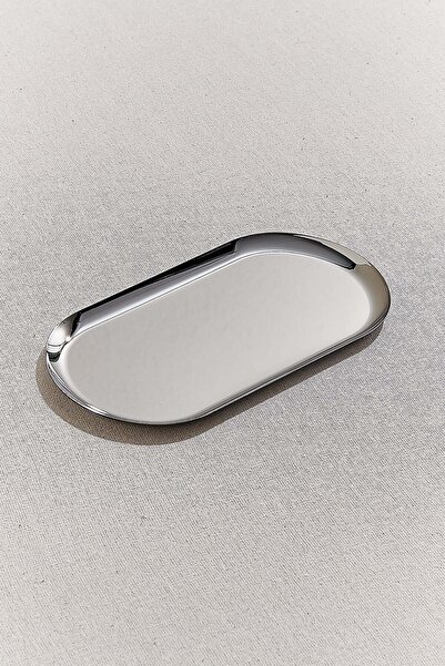 Paşabahçe Metal Oval Tepsi 21 cm Silver 1 Adet