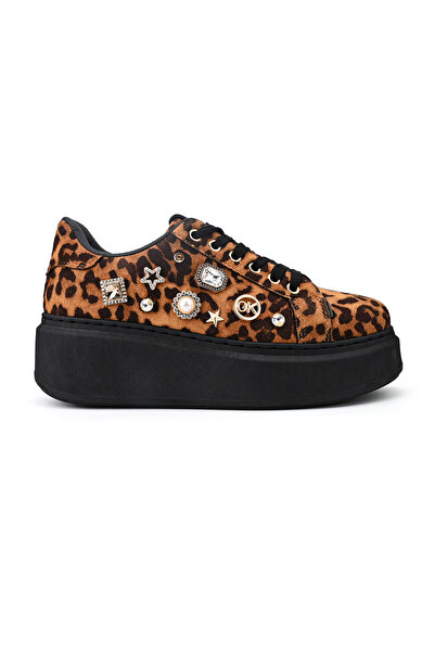 Tmall Pantofi sport pentru femei, cu platformă, din piele, TM1D1442, leopard