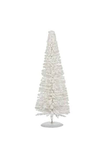 OEM Decorațiune de Crăciun - Brad conic cu zăpadă albă și sclipici, 40 cm