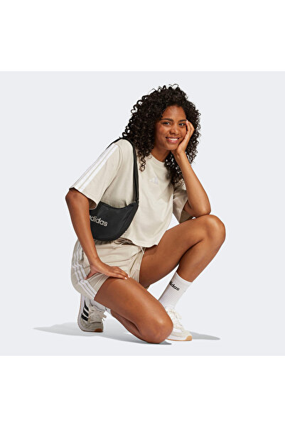 adidas Essentials 3 Stripes Women's Beige Shorts