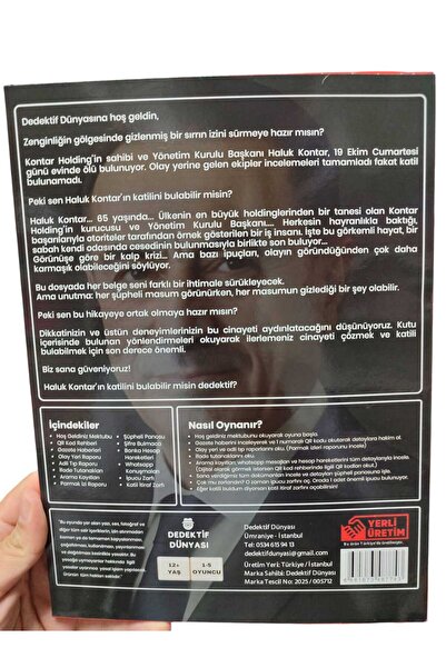 Emrah Gültekin Detective Game Holding Murder Mystery Adventure and Brain Teaser – Solve the Investigation, Find the Killer!