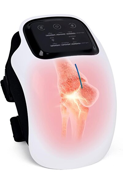 TheMohrim جهاز تدليك الركبة، تدفئة واهتزاز، لاسلكي قابل لإعادة الشحن