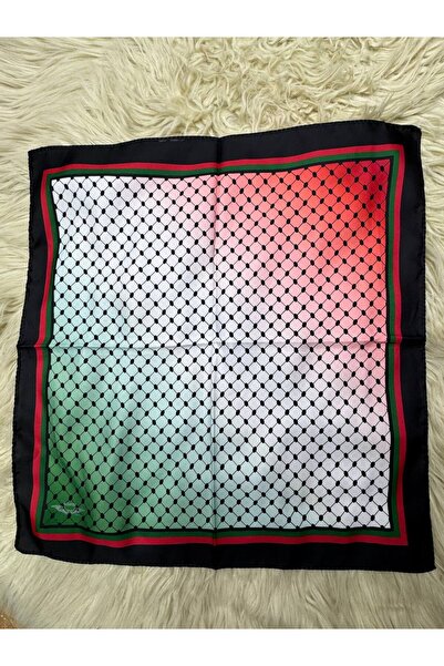 ALDAYER 2 Adt Palestine Themed Scarf 50X50 Shawl Afl24106