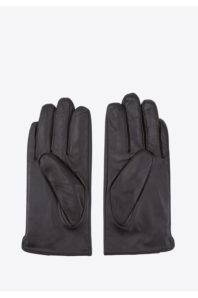 Wittchen Mănuși izolate pentru bărbați, din piele naturală, negre, piele