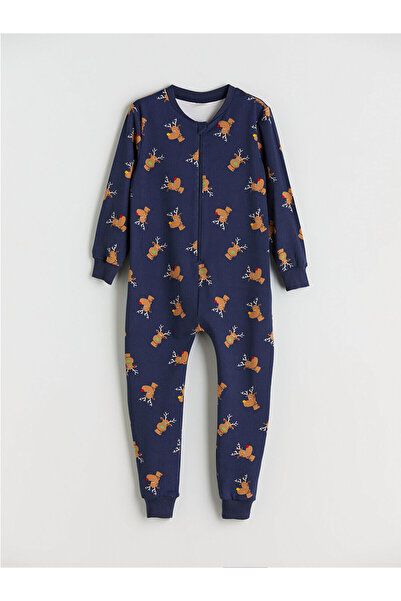 LC Waikiki Crew Neck Printed Boys' Jumpsuit (W5)