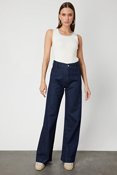 Mi Pret a Porter Mi Yandan Cepli Önü Çimalı Duble Paça Pantolon