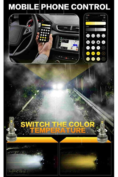 Ruan Set of 2 LED car bulbs K13 H1 canbus 210W 27000LM 6000K app control