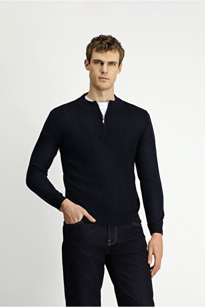 Kiğılı Regular Fit Half Turtleneck Zippered Knitwear Sweater