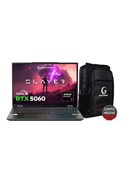 Game Garaj Slayer SR7T-5060 C2 AMD Ryzen 7 255 32GB RAM 1TB SSD RTX5060 15.3"...