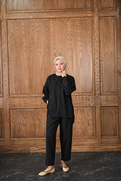 LOCCO Women's Shirt Suit Black