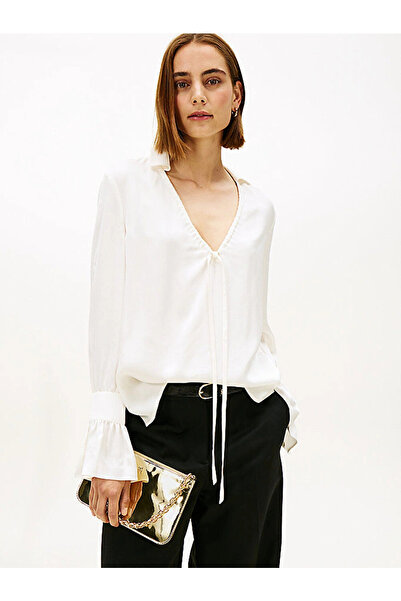 Tommy Hilfiger Th Icon Metallic Chain Shoulder Women's Gold Wallet Aw0Aw182190Hs