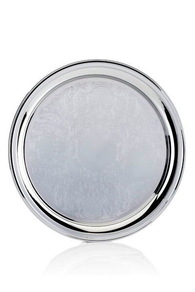 Paşabahçe Engraving Metal Tray 36 cm 1 Piece