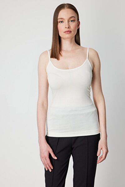 ON Μπλούζα με λουράκια από ασημί ύφασμα