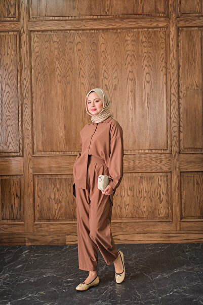 LOCCO Women's Shirt Set Tan