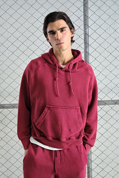GIESTO Effective Washable Burgundy Sweatshirt