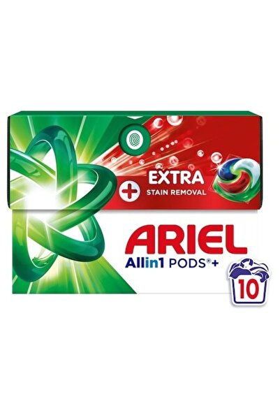 Ariel Capsule detergent de rufe All in One Pods + Extra Stain Removal, 10 buc.