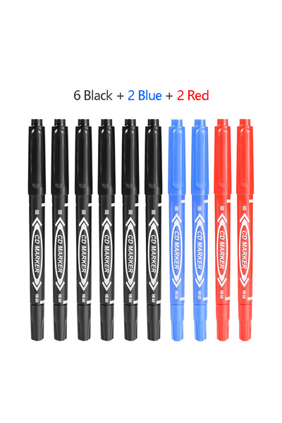 Choice Mix-10pcs 10 PCS Permanent Markers Pens Manga Waterproof Double Sided Colored Oily Ink Sketch Painti