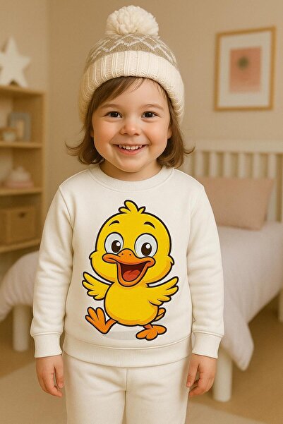 playwear Μακρυμάνικο φούτερ με λαιμόκοψη ποδηλάτου με σχέδιο HAPPY CHICK, με ...