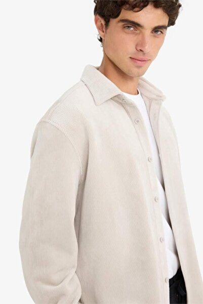 DeFacto Μακρυμάνικο πουκάμισο με βελούδινο γιακά πόλο (25 WN)