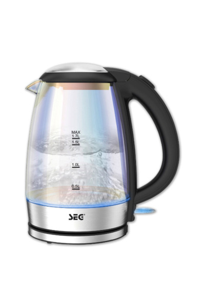 Seg Electric glass kettle GWK2102SS, 2200W, 1.7L, LED lighting, automatic shut-off