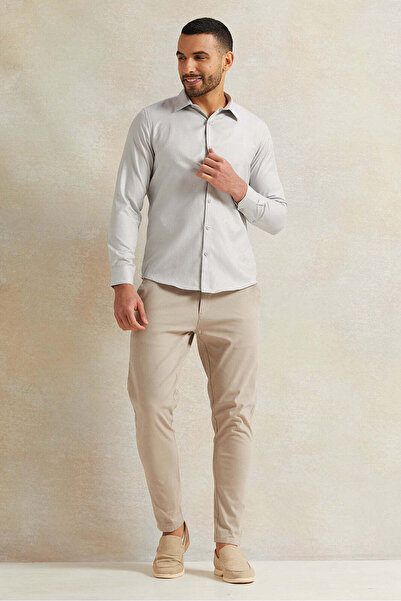 REDTAG Men Grey Stand-Up Pack Shirt